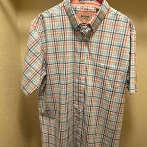 Haggar stretch short sleeve button up shirt.